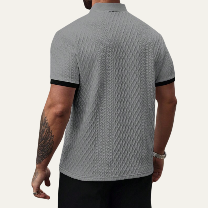 Le polo décontracté texturé pour homme Glenbrook Hill avec col contrasté