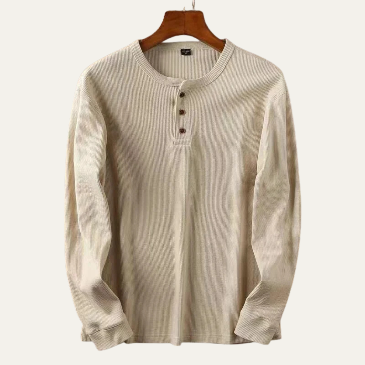 La chemise Henley thermique en coton à mailles de la Glenhurst Park pour hommes, coupe slim