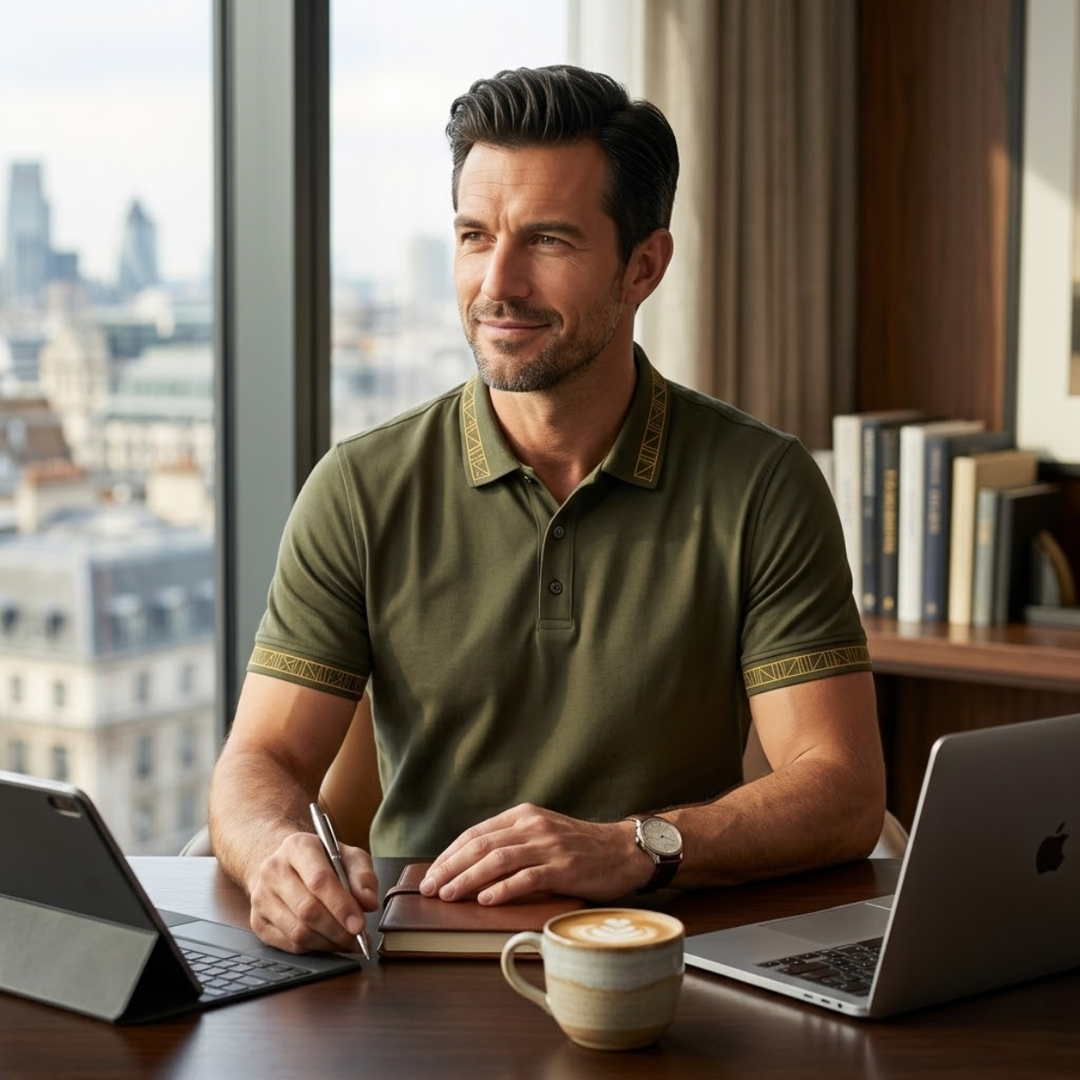 La chemise polo intelligente pour hommes Wilshire