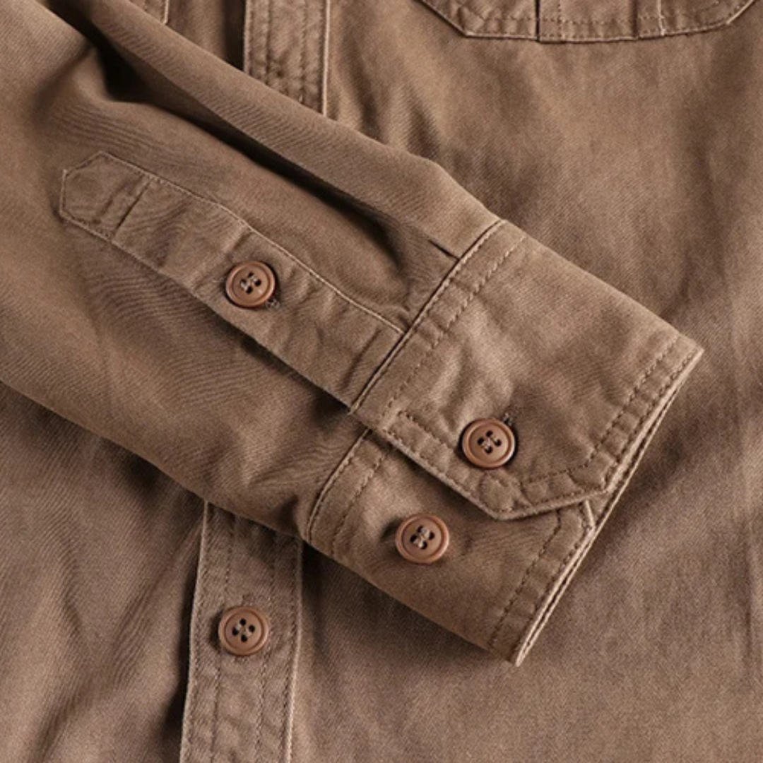 La Veste Chemise Utilitaire Vintage Lavée pour Hommes Hillston