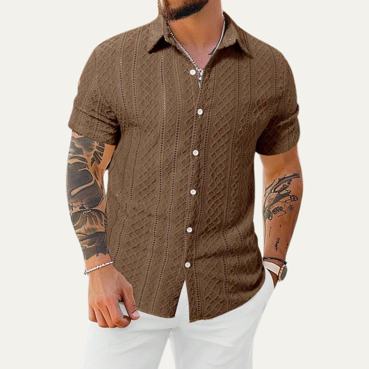 La Chemise à Boutons Texturée Douce pour Hommes Foxbrook