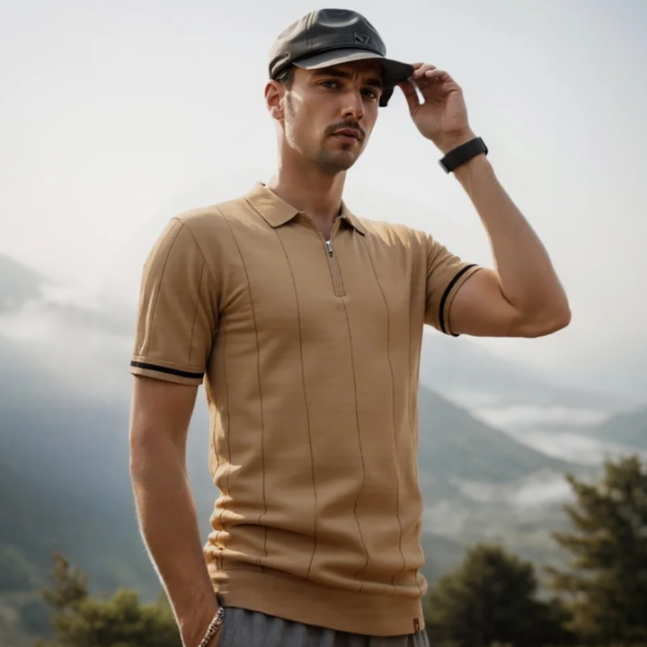 Le Polo Slim Fit à Zip pour Homme San Marino