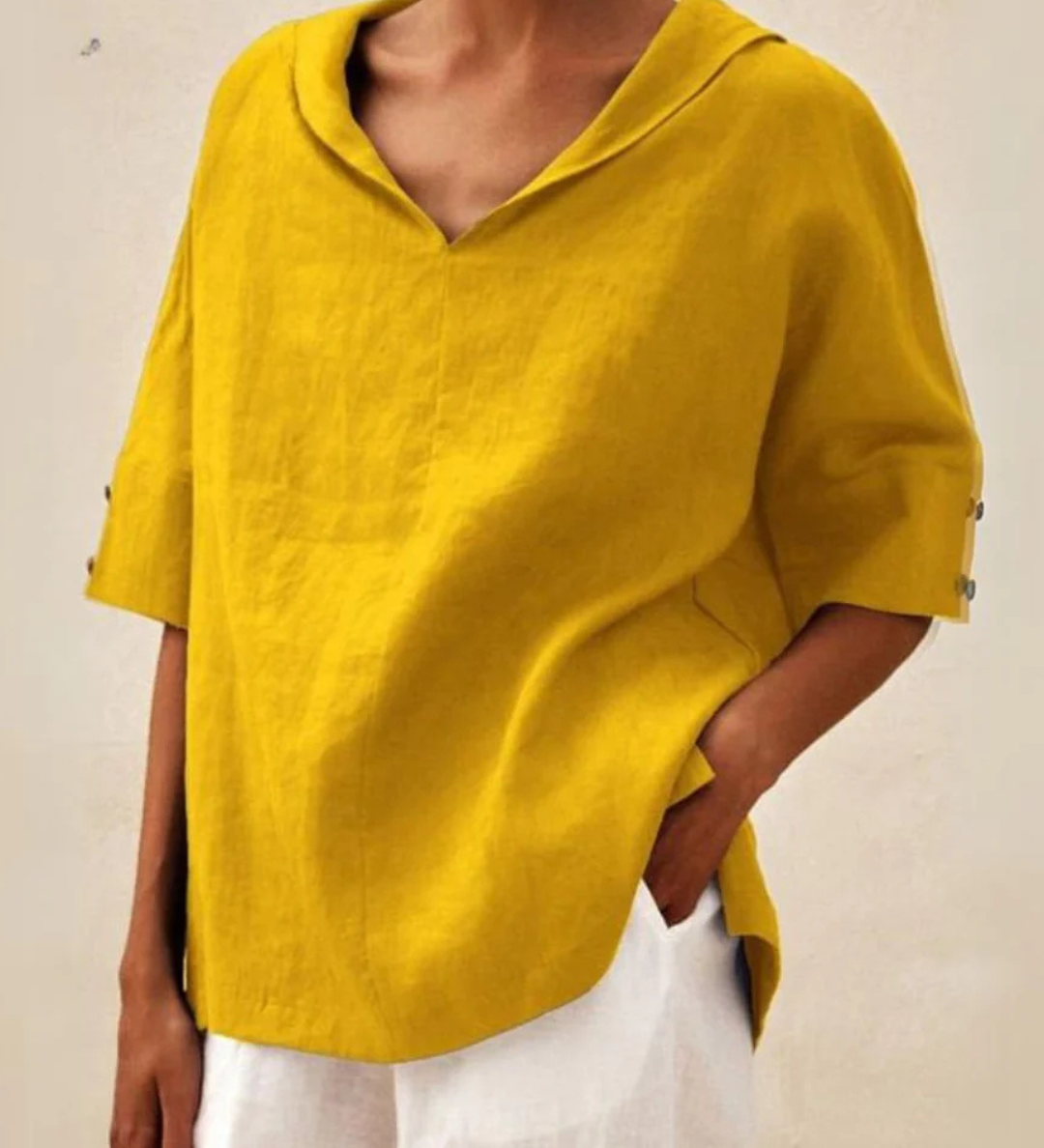 Zayda | Blouse légère en lin pour femmes Printemps et Été