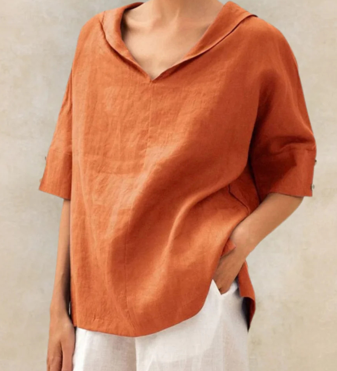 Zayda | Blouse légère en lin pour femmes Printemps et Été