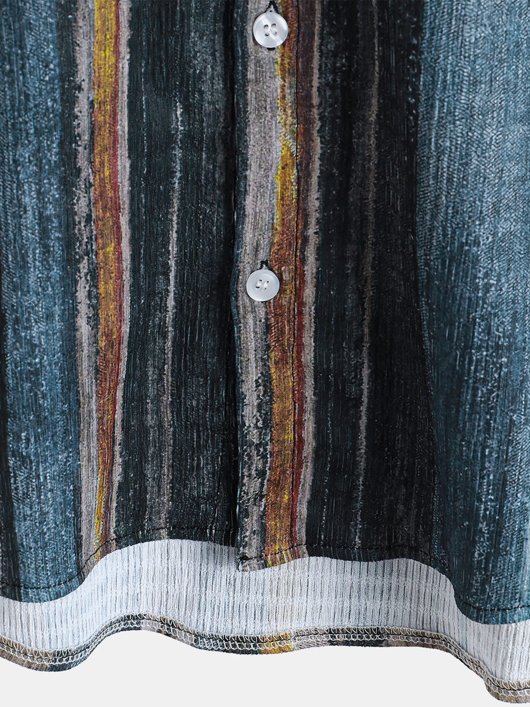 Chemise hawaïenne à manches courtes et rayures pour homme