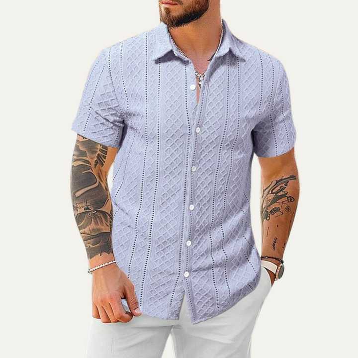 La Chemise à Boutons Texturée Douce pour Hommes Foxbrook