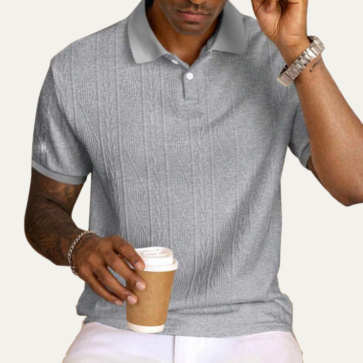 Le Polo Tendance Texturé à Boutons pour Hommes Willowstone Ridge
