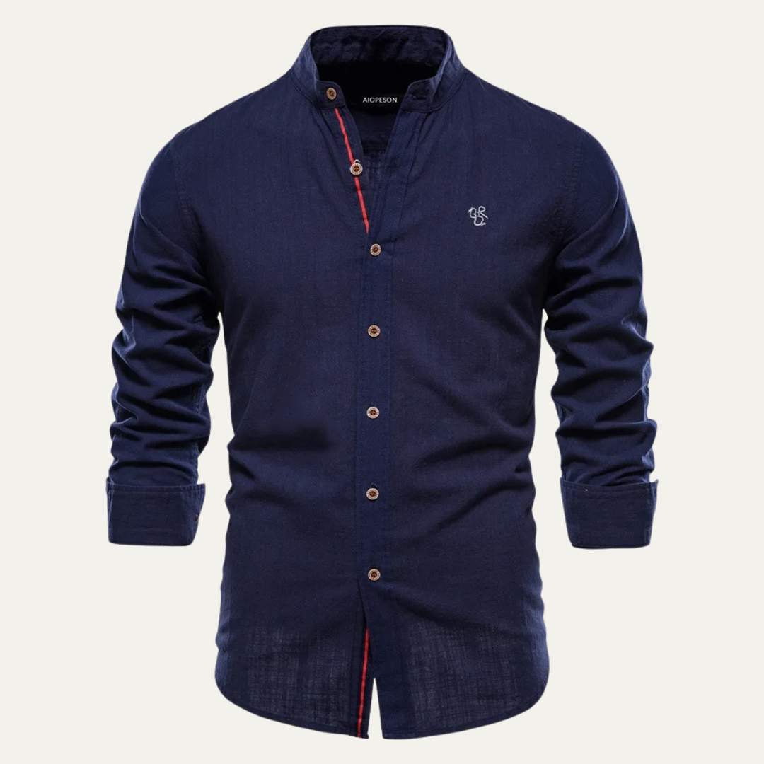 La chemise décontractée à col montant pour homme Pineview Ridge, coupe slim