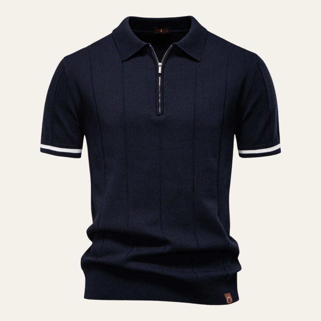 Le Polo Slim Fit à Zip pour Homme San Marino