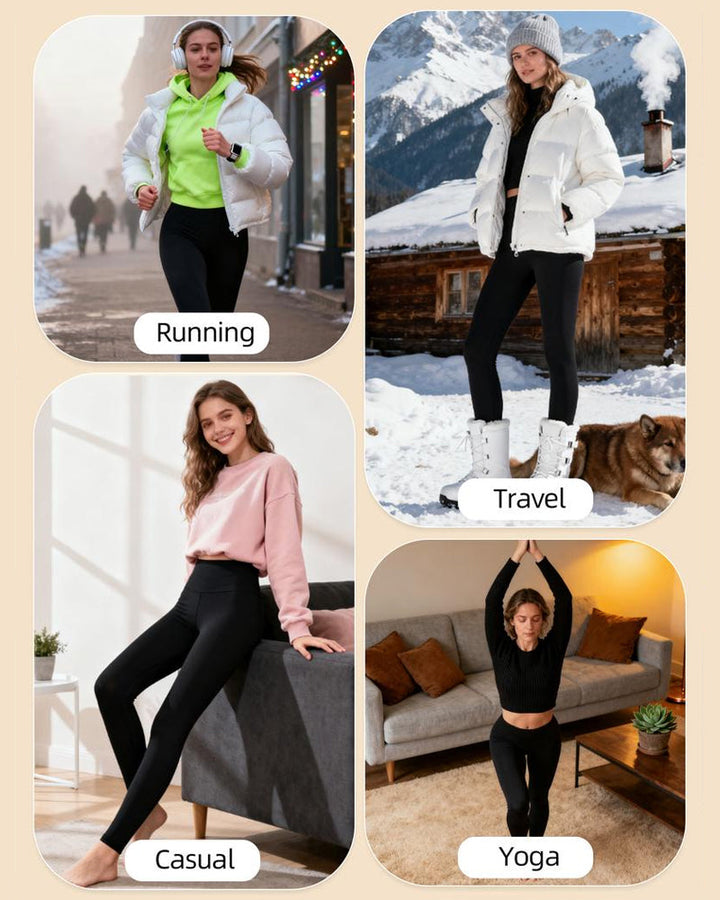 Leggings Chaud Haute Taille Confort Doublé