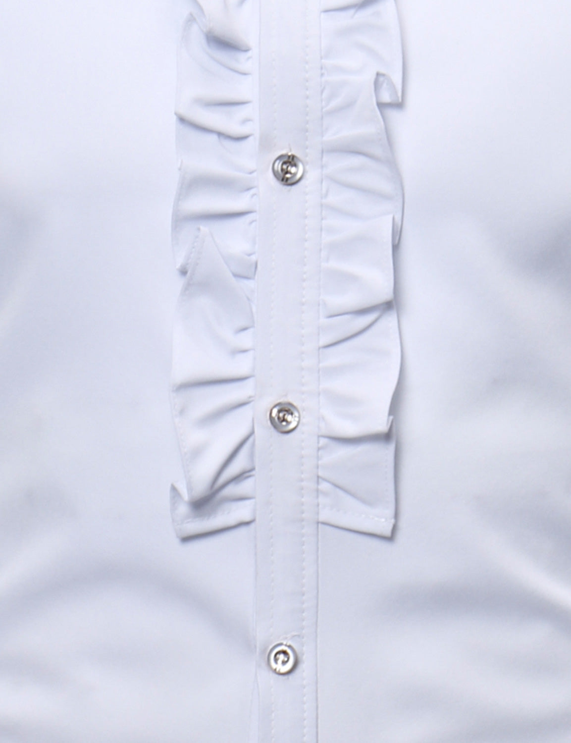 Chemise de smoking à manches longues en dentelle à col montant pour hommes