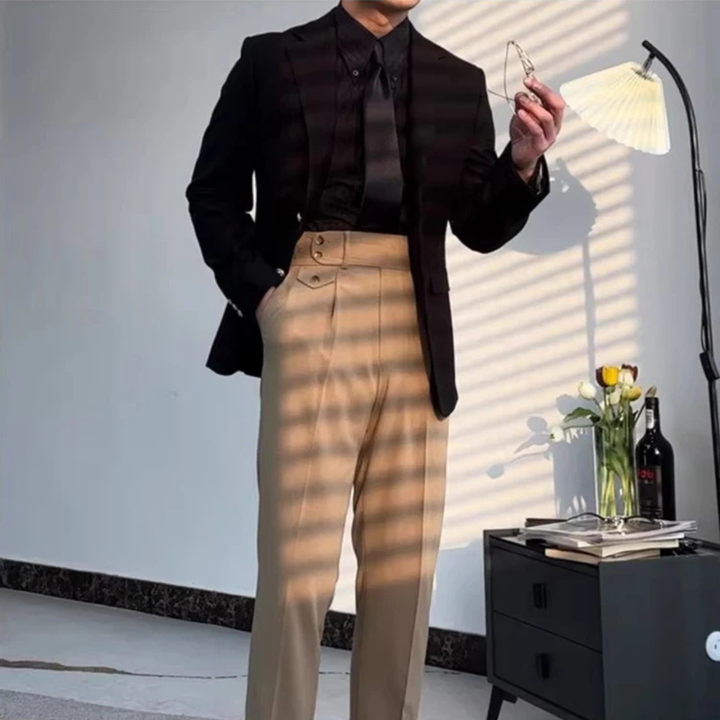 La Chemise de Costume Formelle à Boutons pour Homme Palermo – Noire