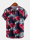 Chemise à Manches Courtes à Fleurs pour Homme
