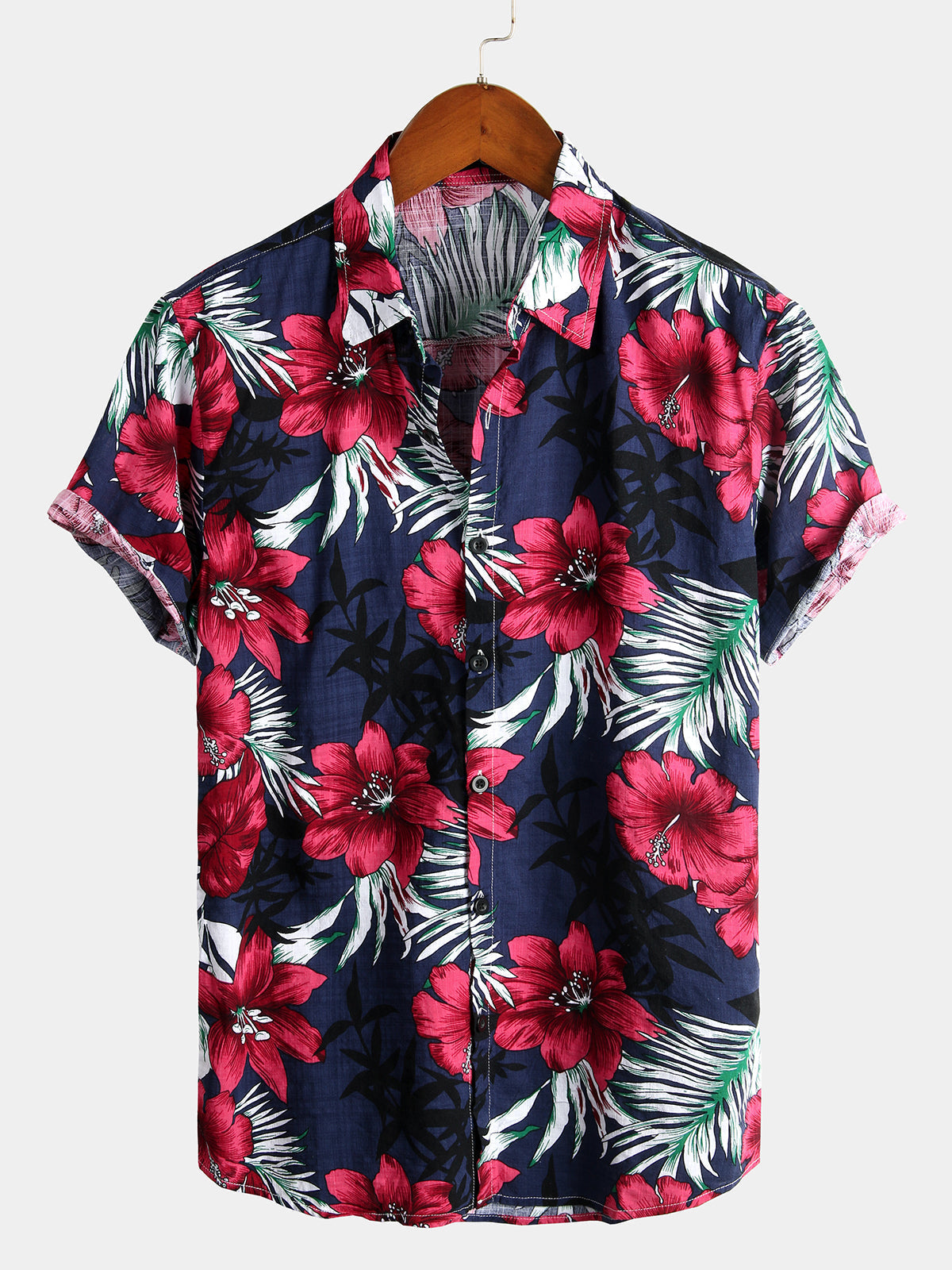 Chemise à Manches Courtes à Fleurs pour Homme