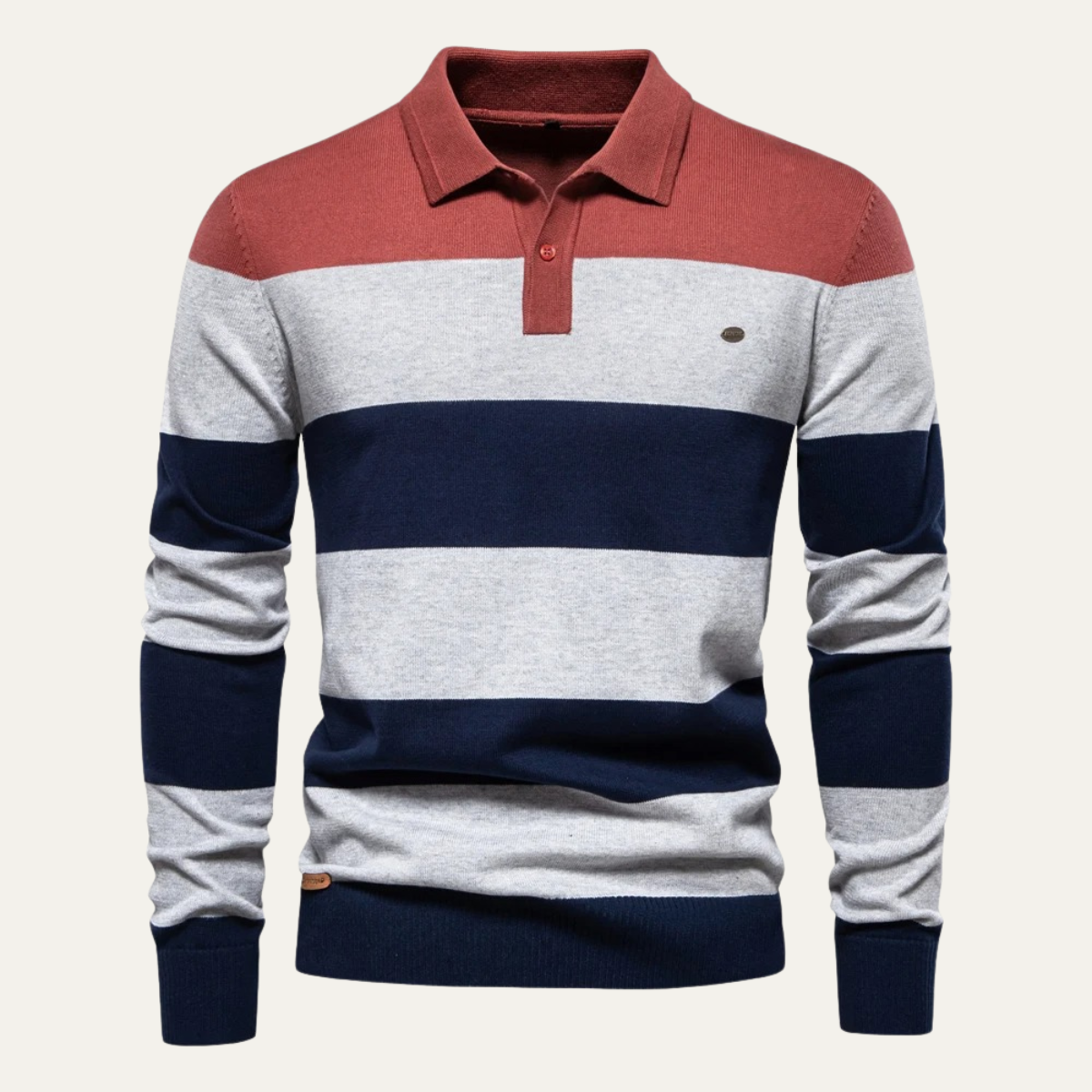 Le Pull Polo en Coton à Rayures pour Hommes Latina