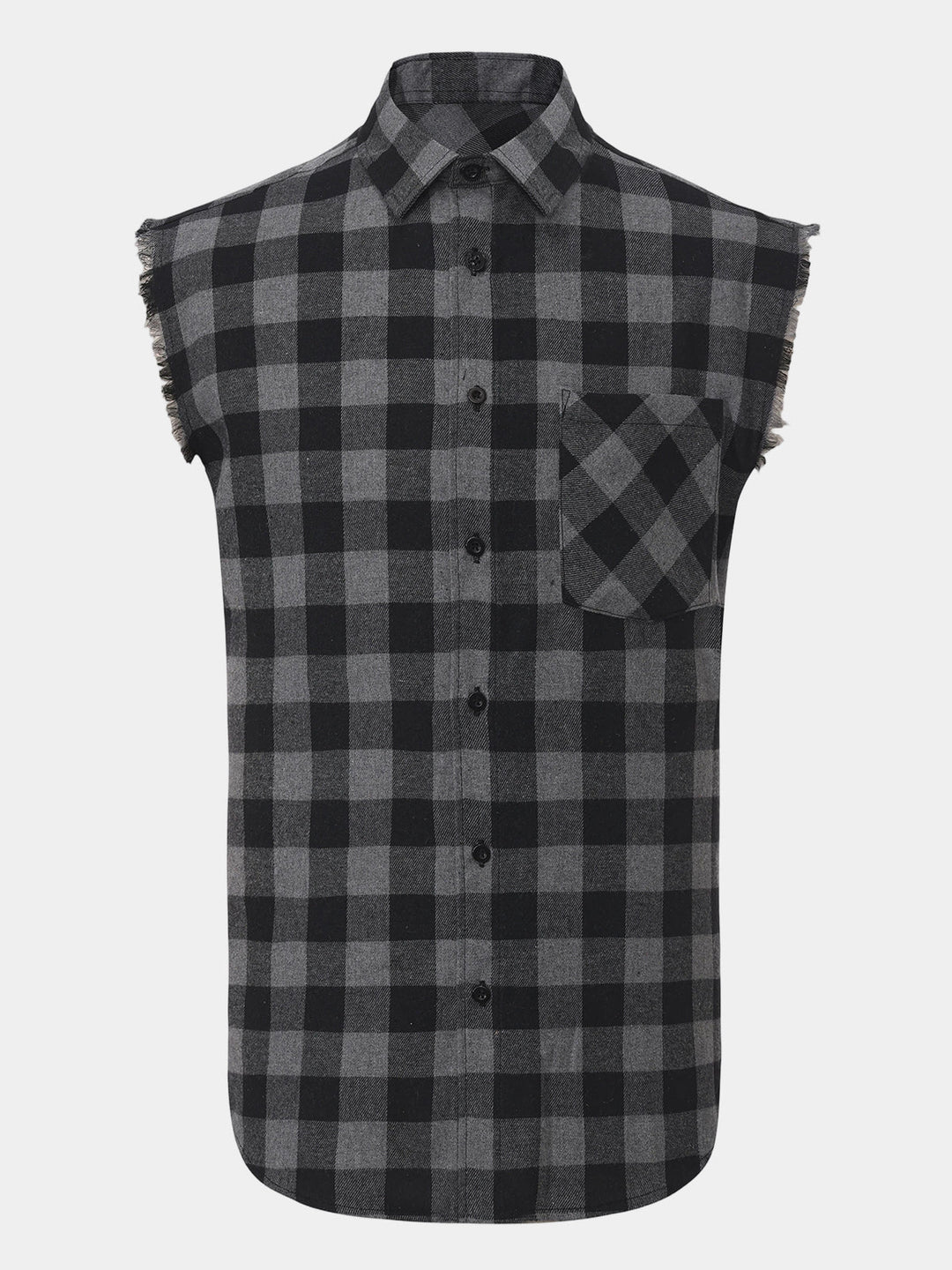Chemise Homme Décontractée à Carreaux Sans Manches Style Plage