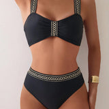 Maillot De Bain Deux Pièces Imprimé Avec Soutien-Gorge Push-Up