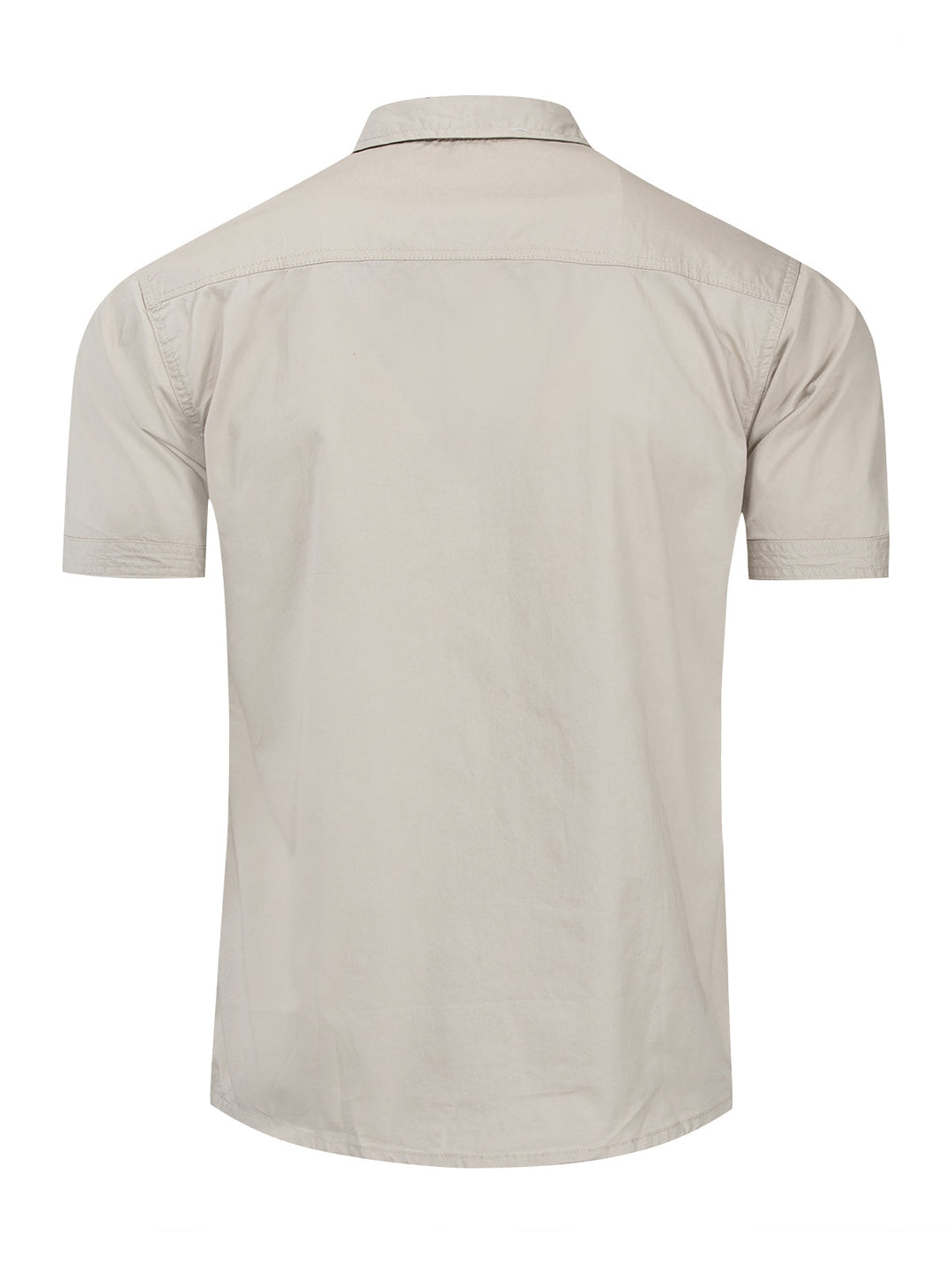 Chemise décontractée à manches courtes en coton avec poche extérieure pour hommes