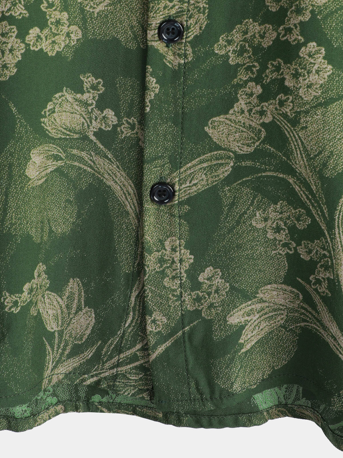 Chemise hawaïenne à manches courtes et boutons respirants pour homme style vintage vert