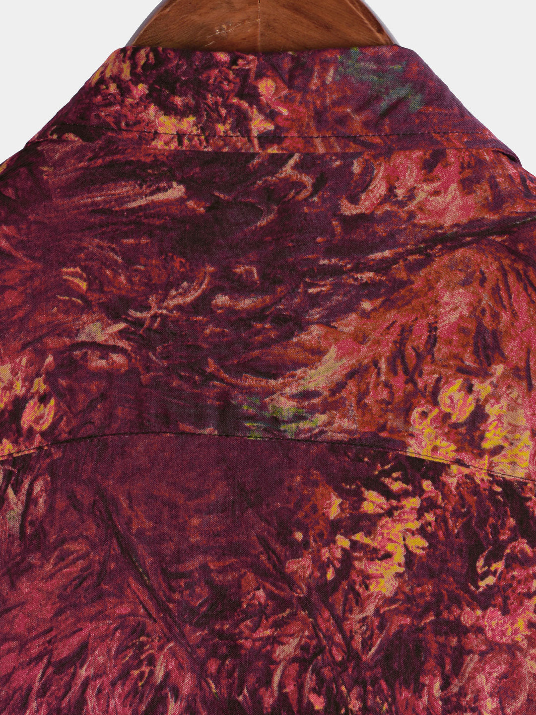Chemise hawaïenne respirante à manches courtes pour homme, style rétro rouge