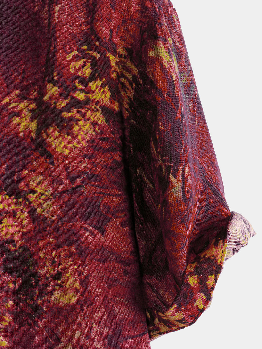 Chemise hawaïenne respirante à manches courtes pour homme, style rétro rouge