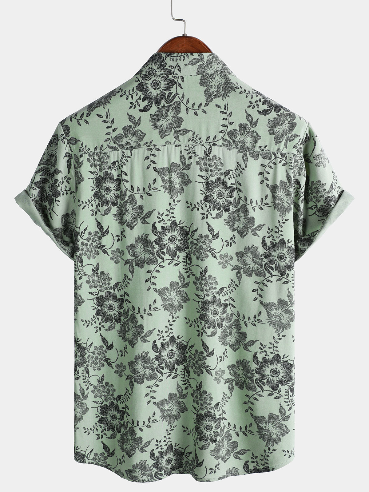 Chemise hawaïenne à manches courtes pour homme, imprimé floral vintage, style vacances