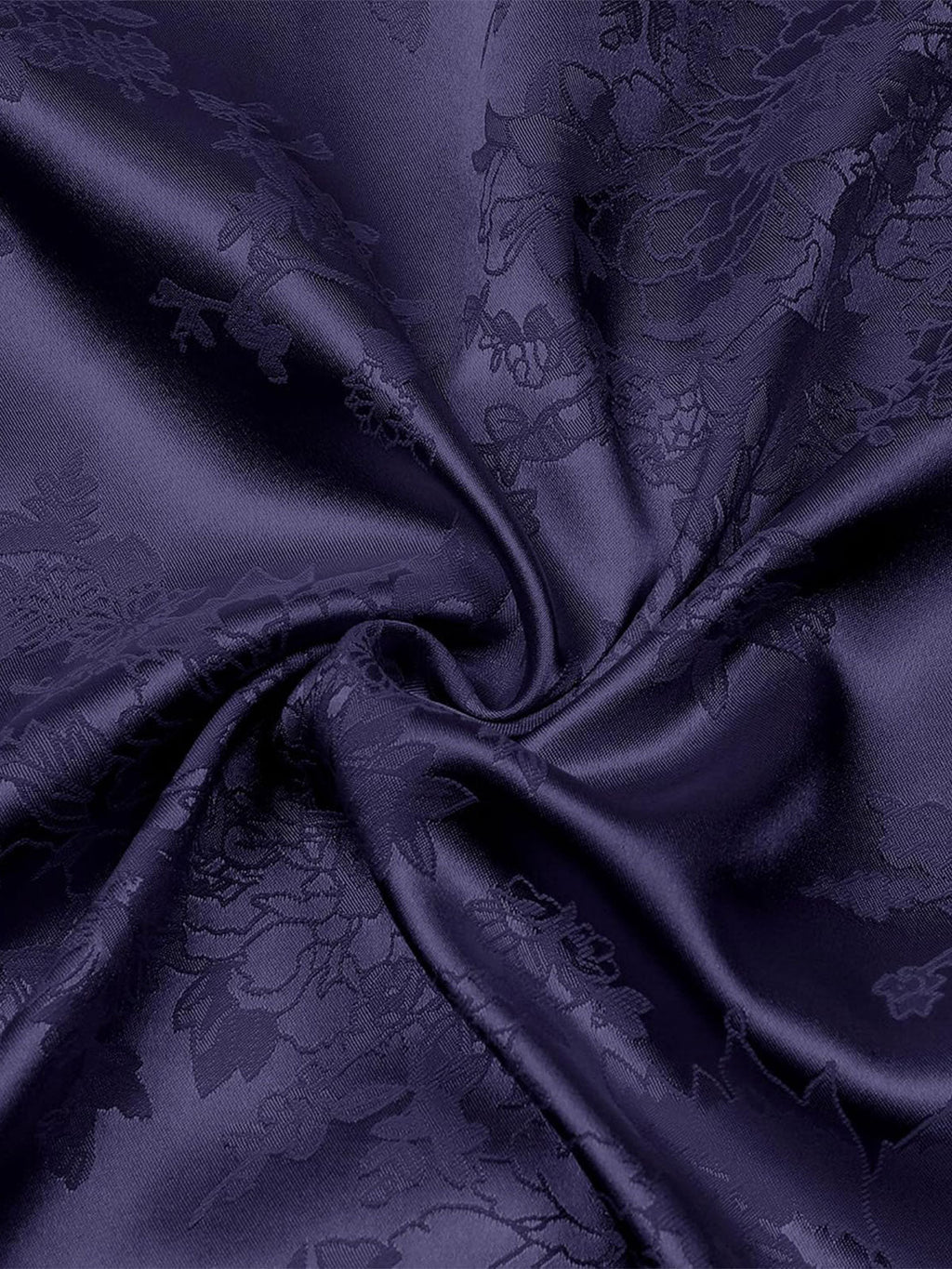 Chemise à manches courtes en satin de soie à poches et jacquard floral pour homme