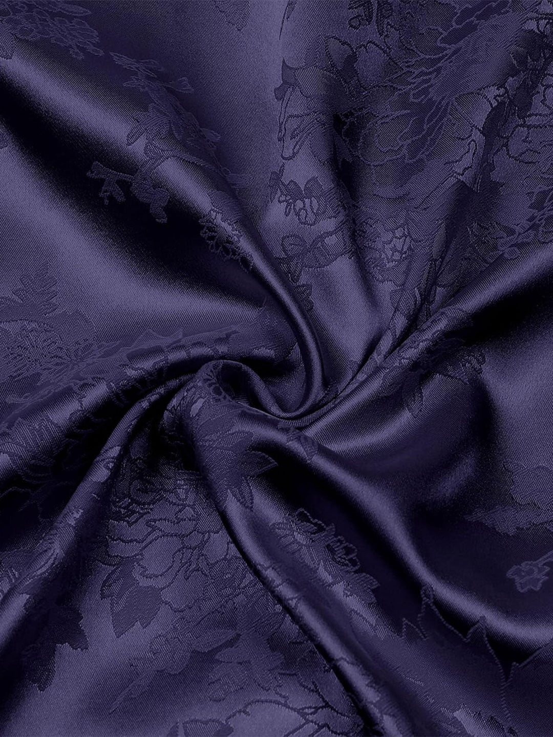 Chemise à manches courtes en satin de soie à poches et jacquard floral pour homme