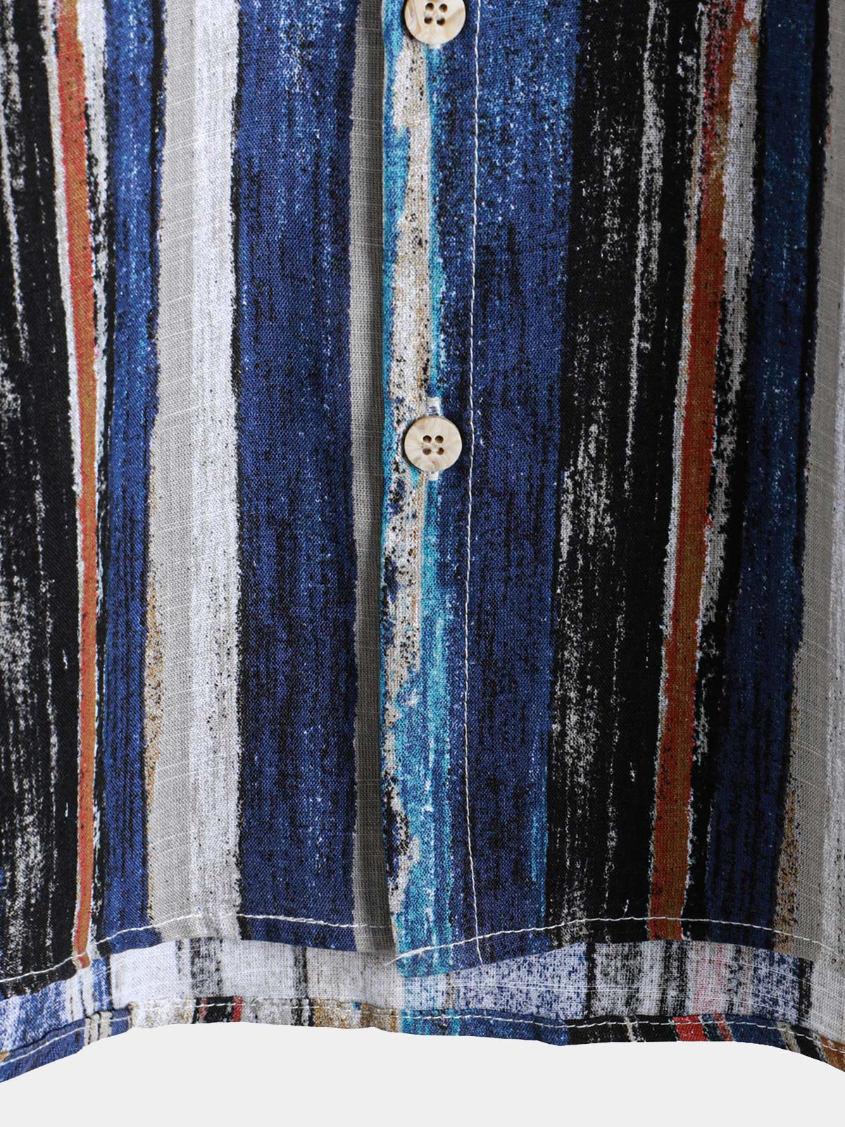 Chemise d'été hawaïenne à rayures et manches courtes pour homme