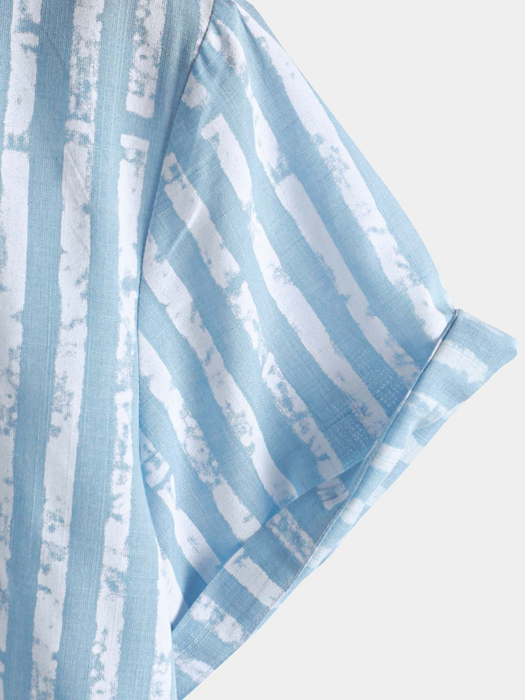 Chemise hawaïenne décontractée à rayures et manches courtes pour homme