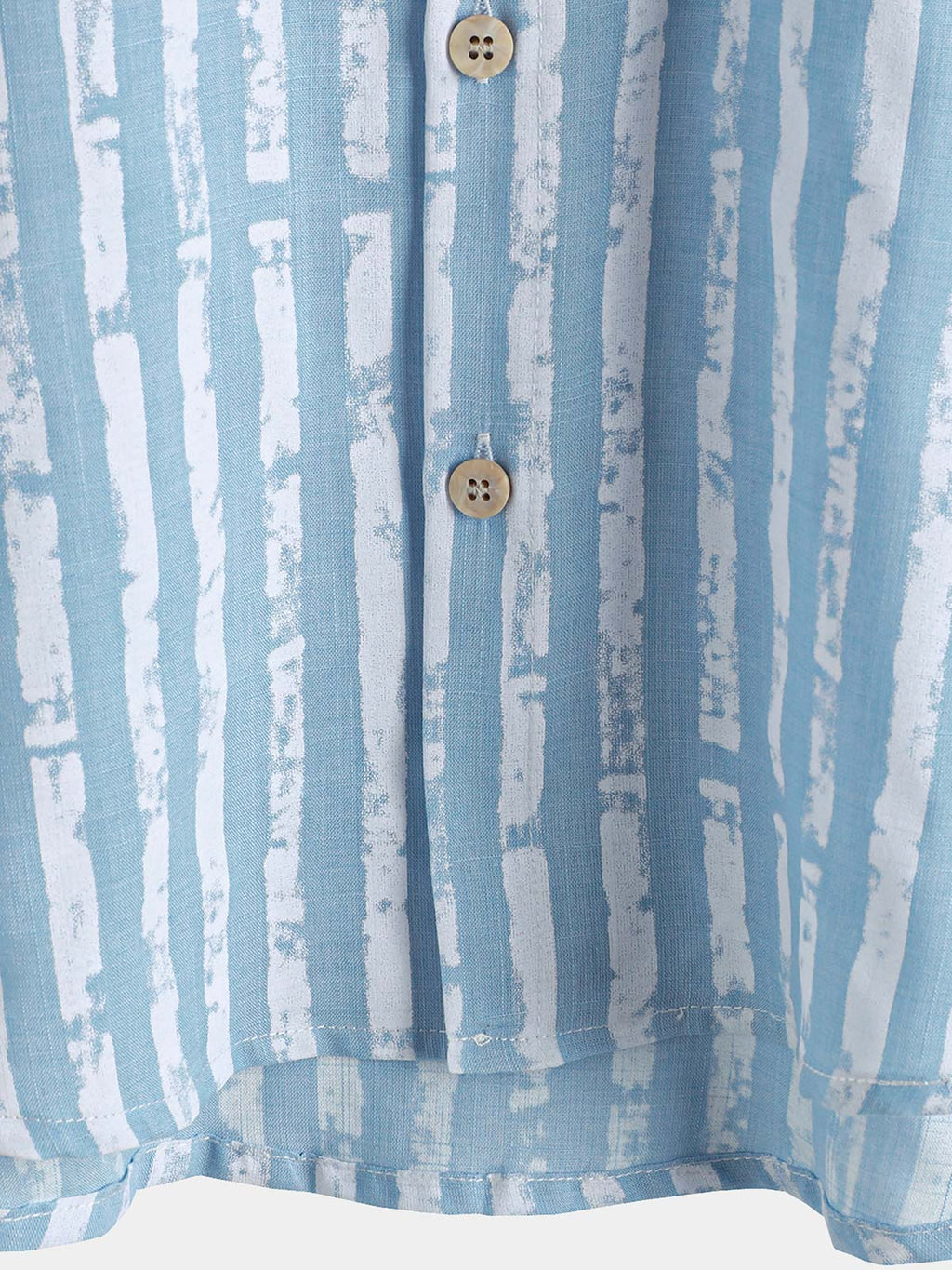 Chemise hawaïenne décontractée à rayures et manches courtes pour homme