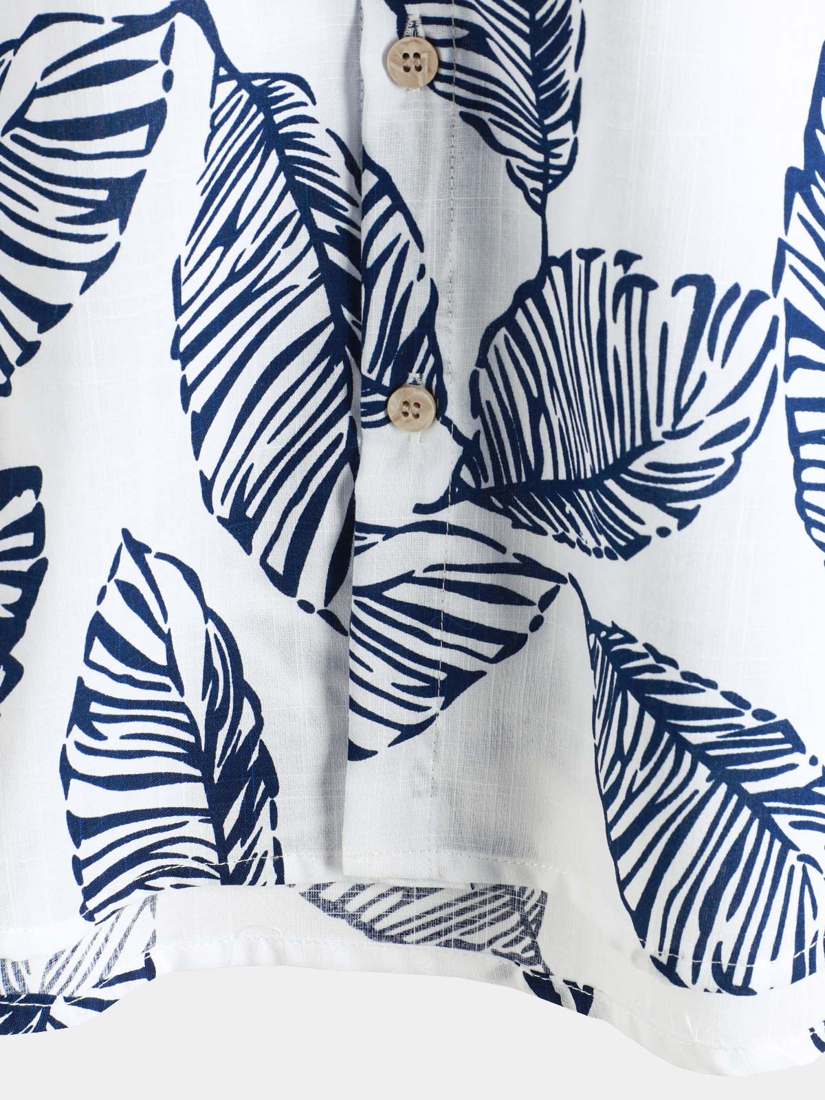 Chemise hawaïenne d'été à manches courtes pour homme, motif feuilles tropicales