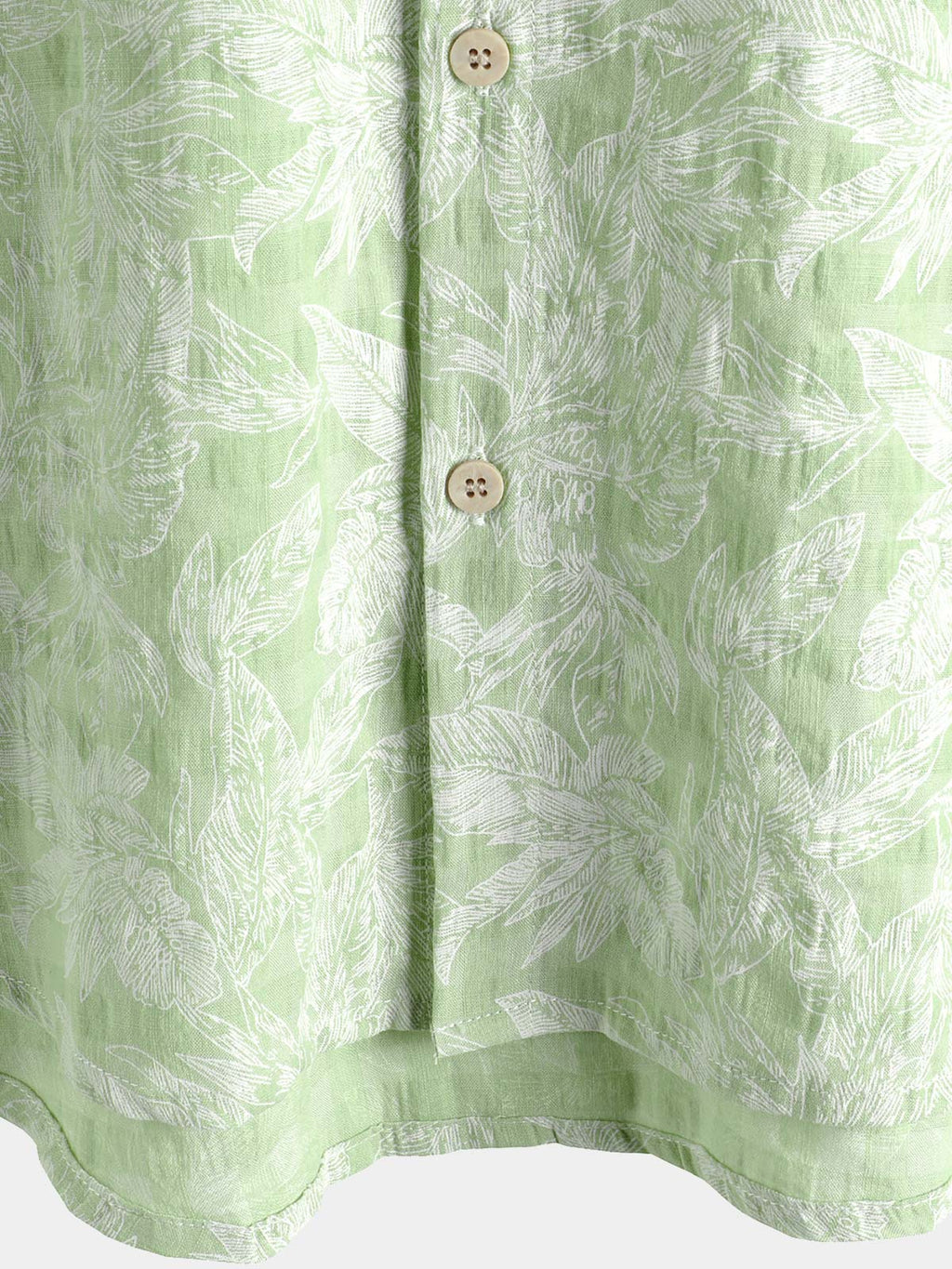 Chemise hawaïenne d'été à manches courtes pour homme, motif feuilles vertes tropicales