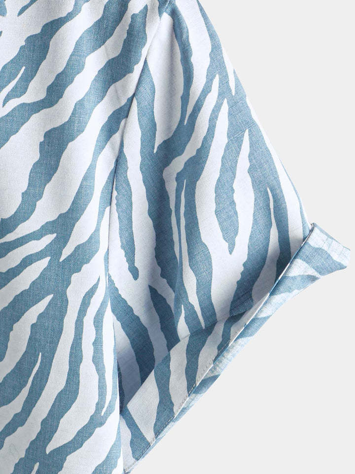 Chemise hawaïenne décontractée à manches courtes et boutons pour homme