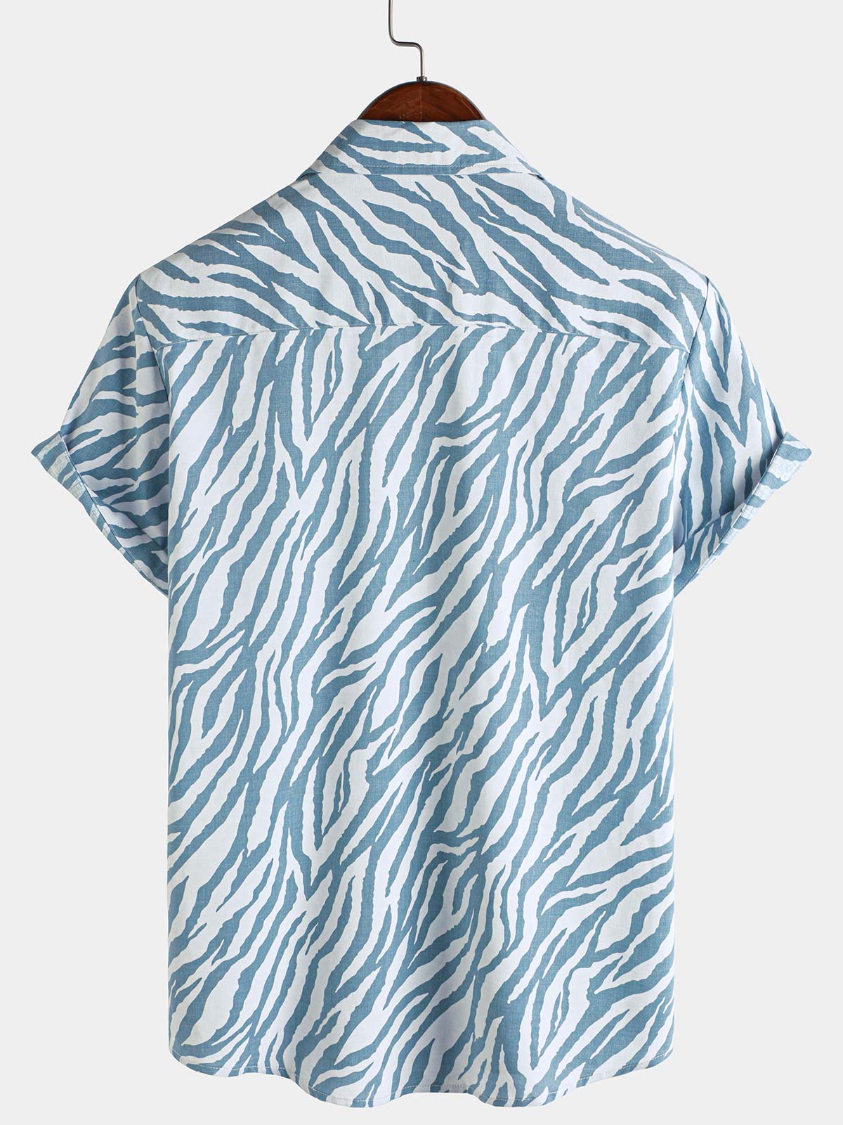 Chemise hawaïenne décontractée à manches courtes et boutons pour homme
