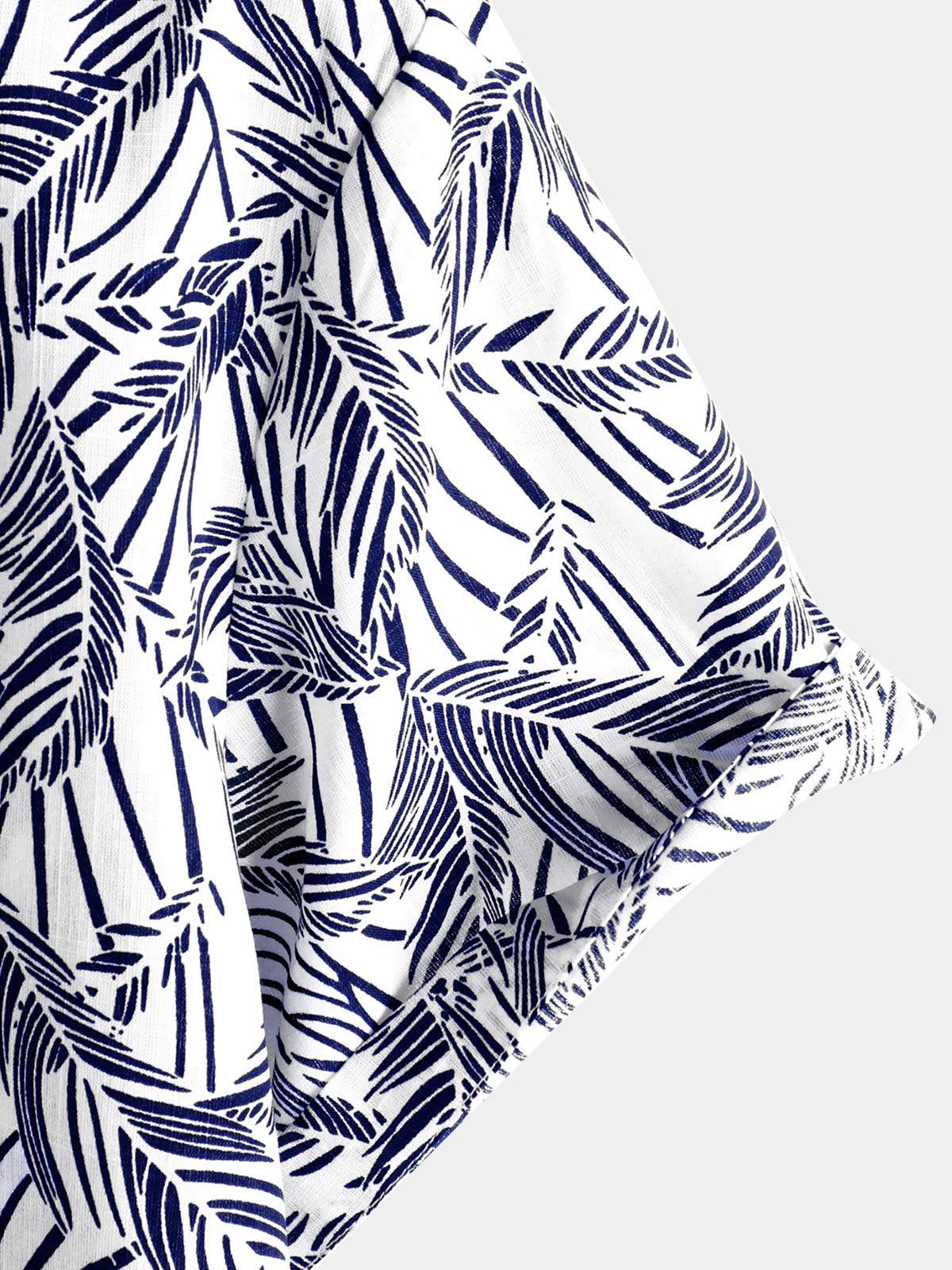 Chemise d'été boutonnée à manches courtes bleu tropical pour homme