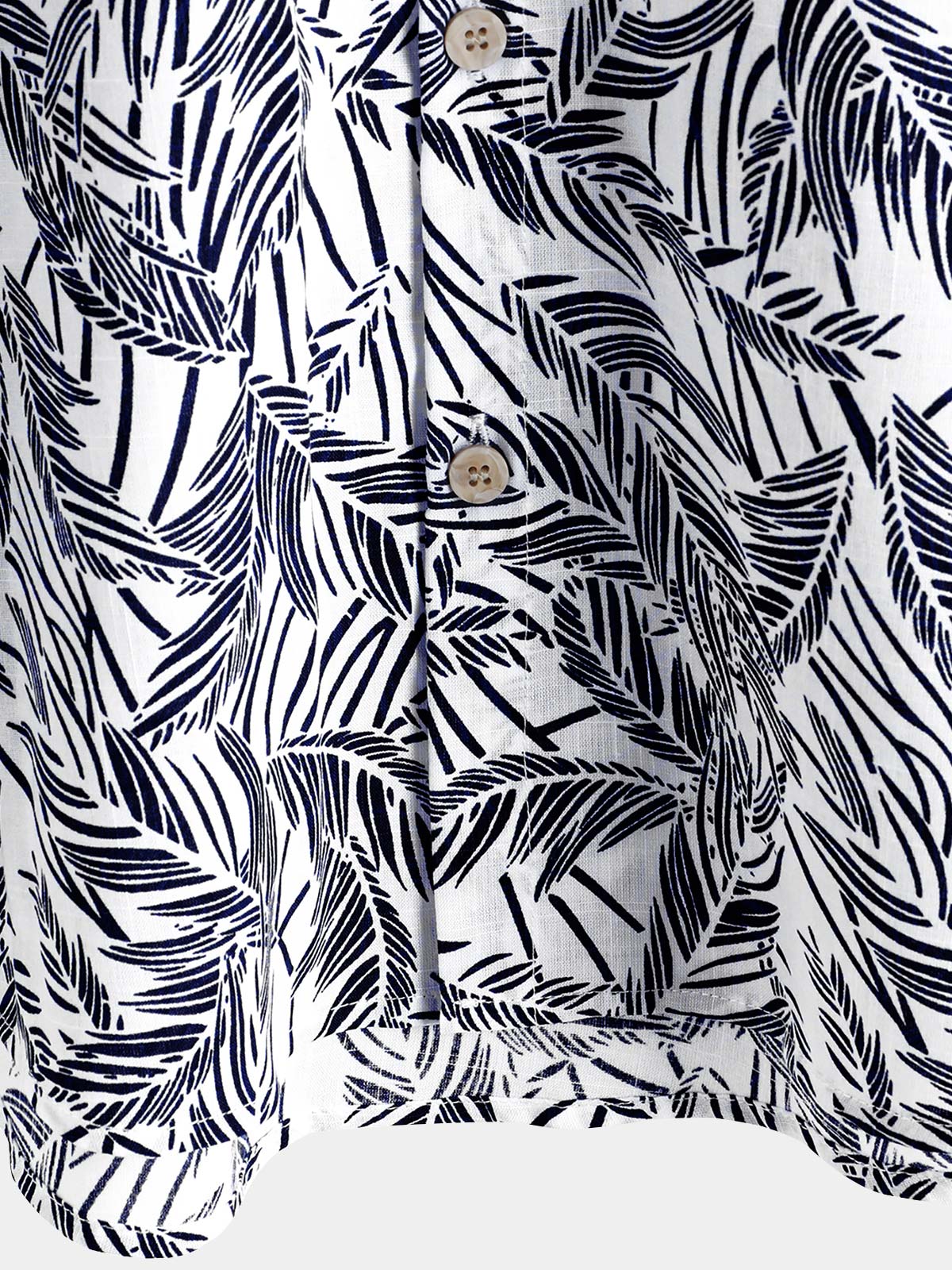 Chemise d'été boutonnée à manches courtes bleu tropical pour homme