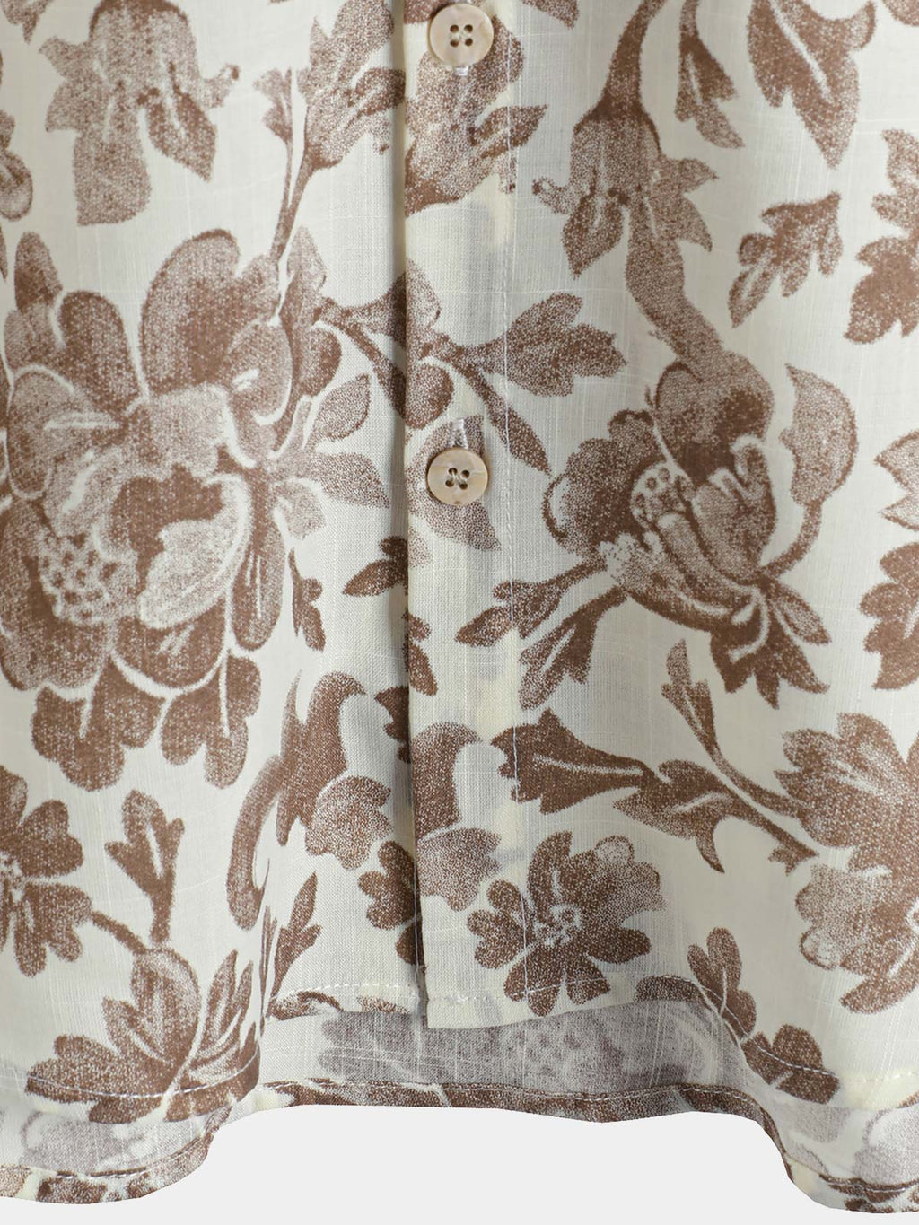Chemise boutonnée d'été à manches courtes et motif floral rétro pour homme