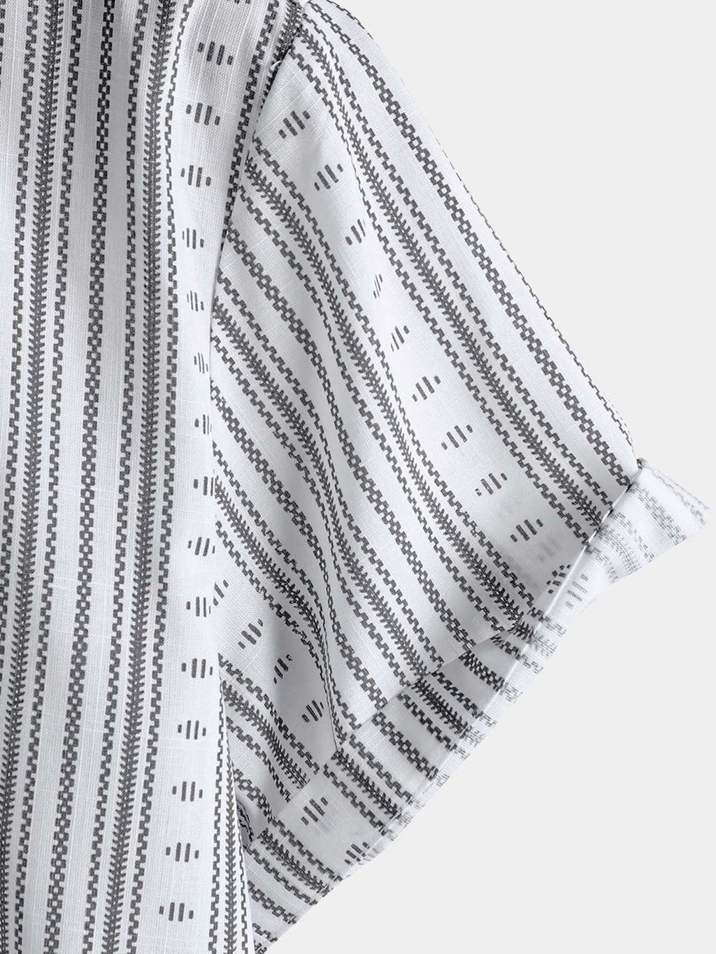 Chemise boutonnée décontractée à manches courtes et rayures pour homme