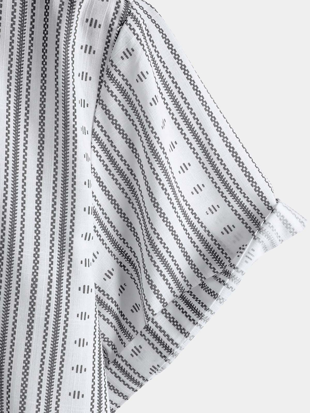 Chemise boutonnée décontractée à manches courtes et rayures pour homme