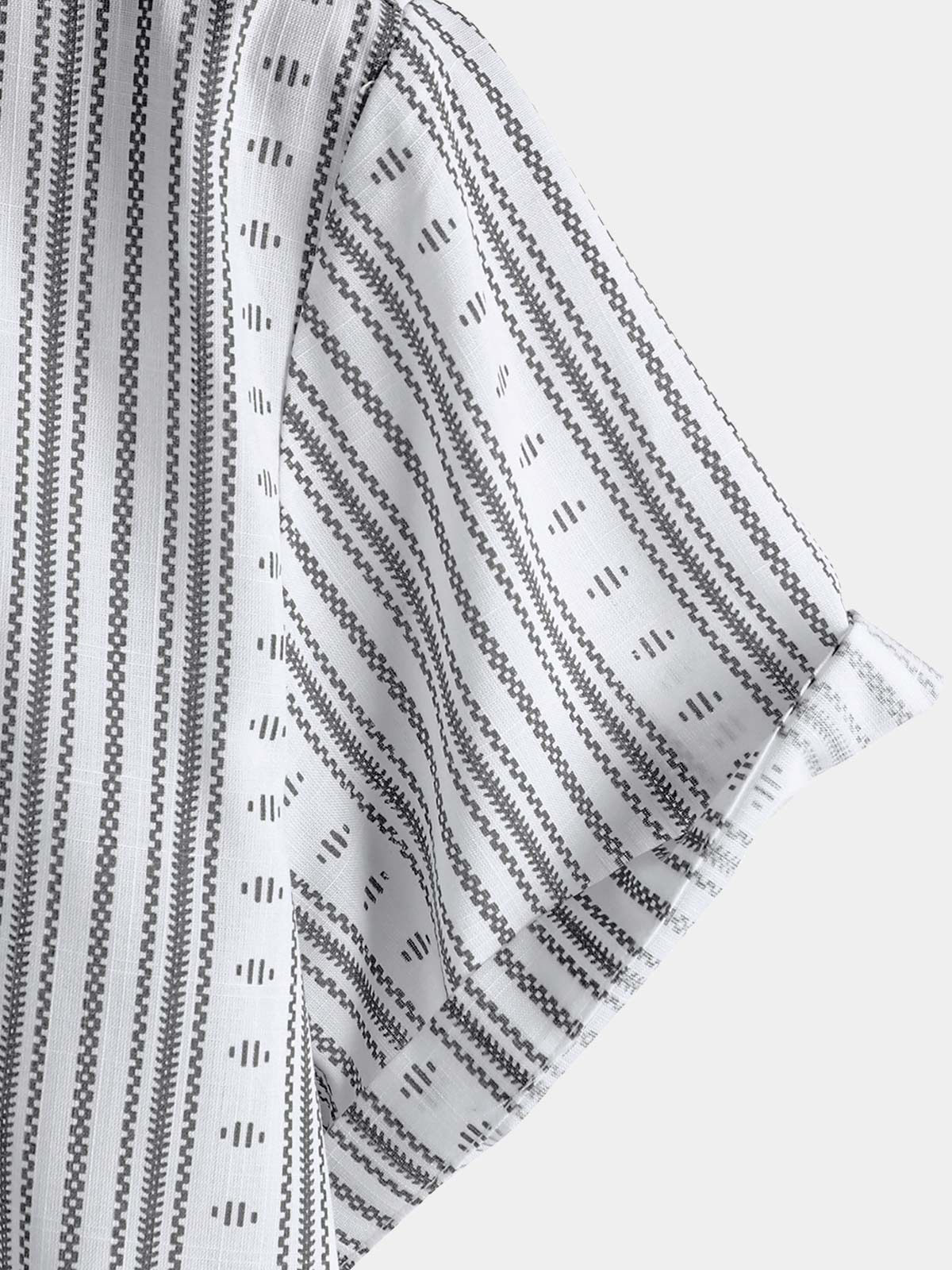 Chemise boutonnée décontractée à manches courtes et rayures pour homme