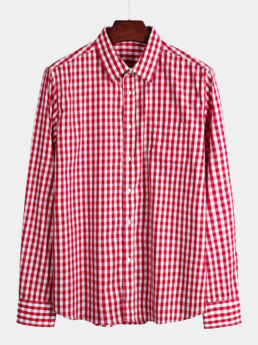 Chemise coupe classique en coton à carreaux