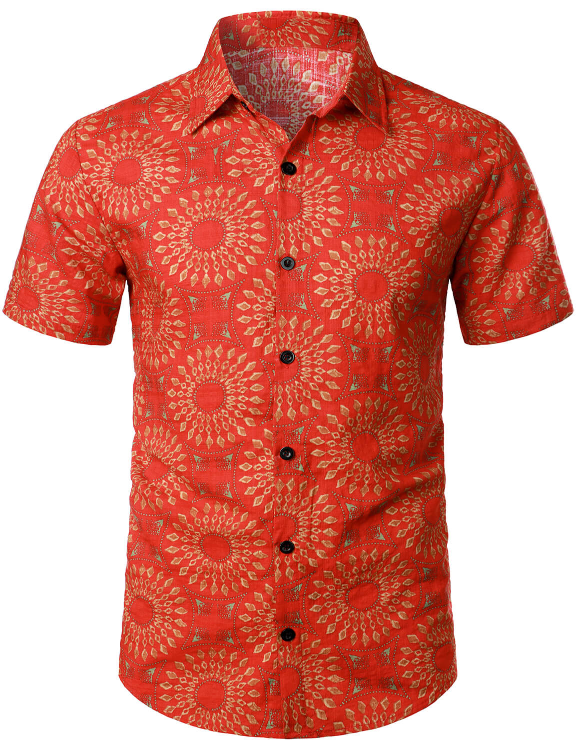 Chemise Hawaïenne Boho Vintage à Manches Courtes pour Homme des Années 70