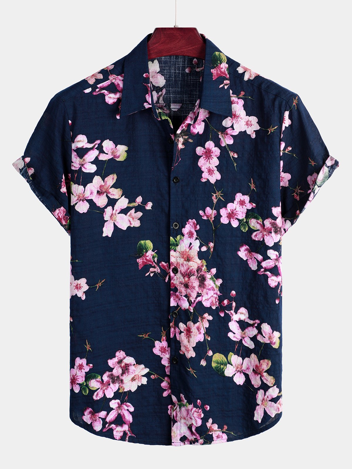 Chemise à Manches Courtes avec Imprimé Floral pour Homme