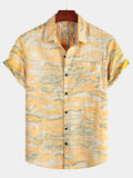 Chemise hawaïenne imprimée à manches courtes pour hommes