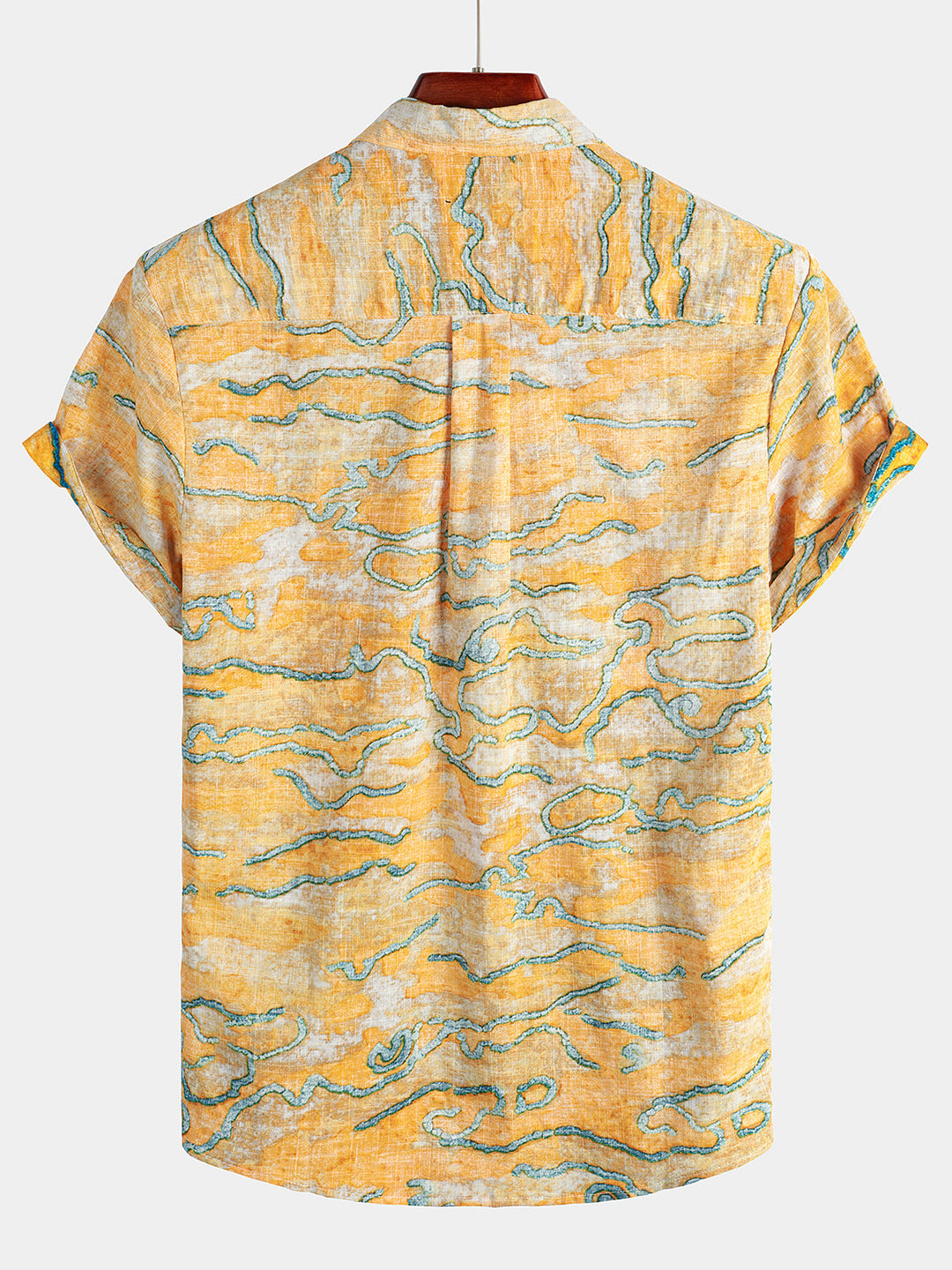 Chemise hawaïenne imprimée à manches courtes pour hommes