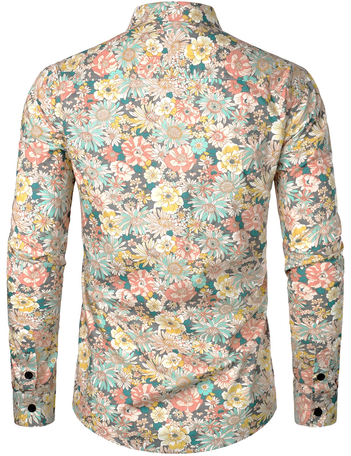 Chemise à manches longues imprimé floraux homme