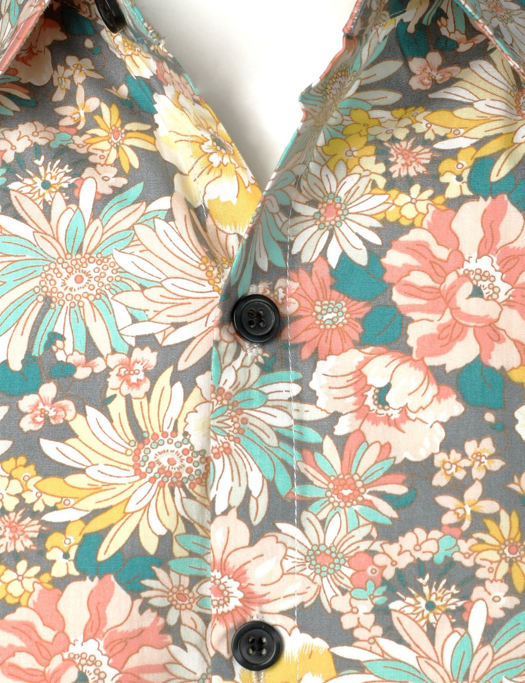 Chemise à manches longues imprimé floraux homme