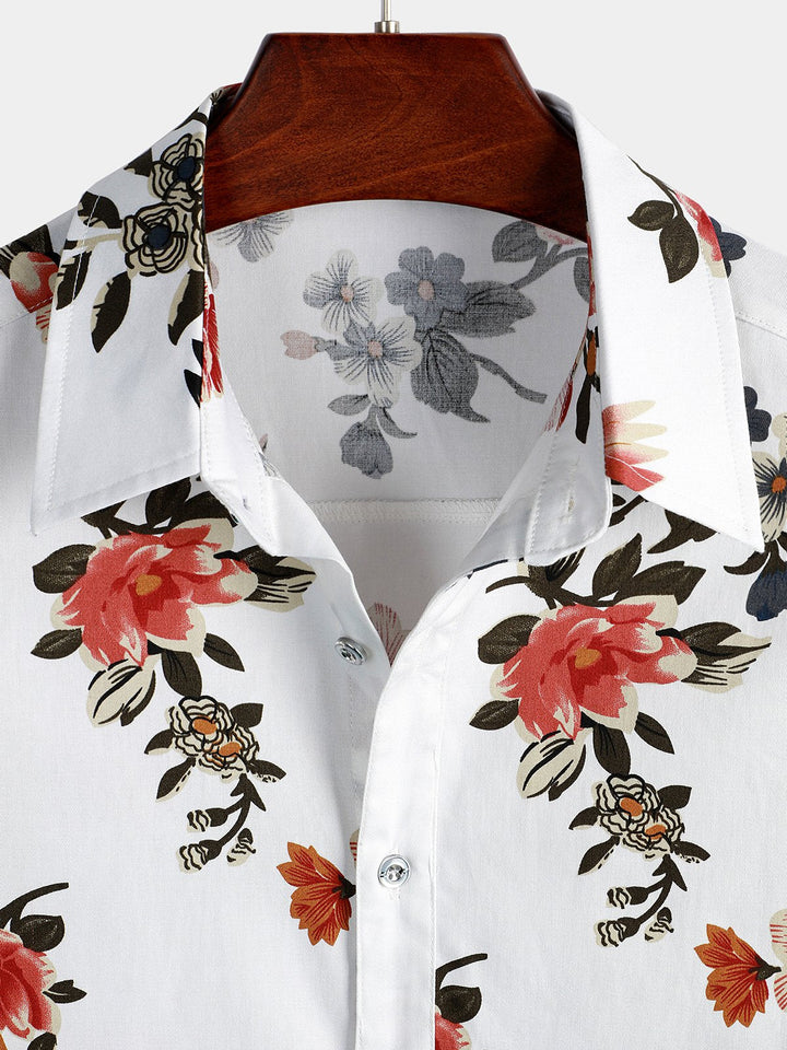 Chemise décontractée hawaïenne tropicale pour hommes