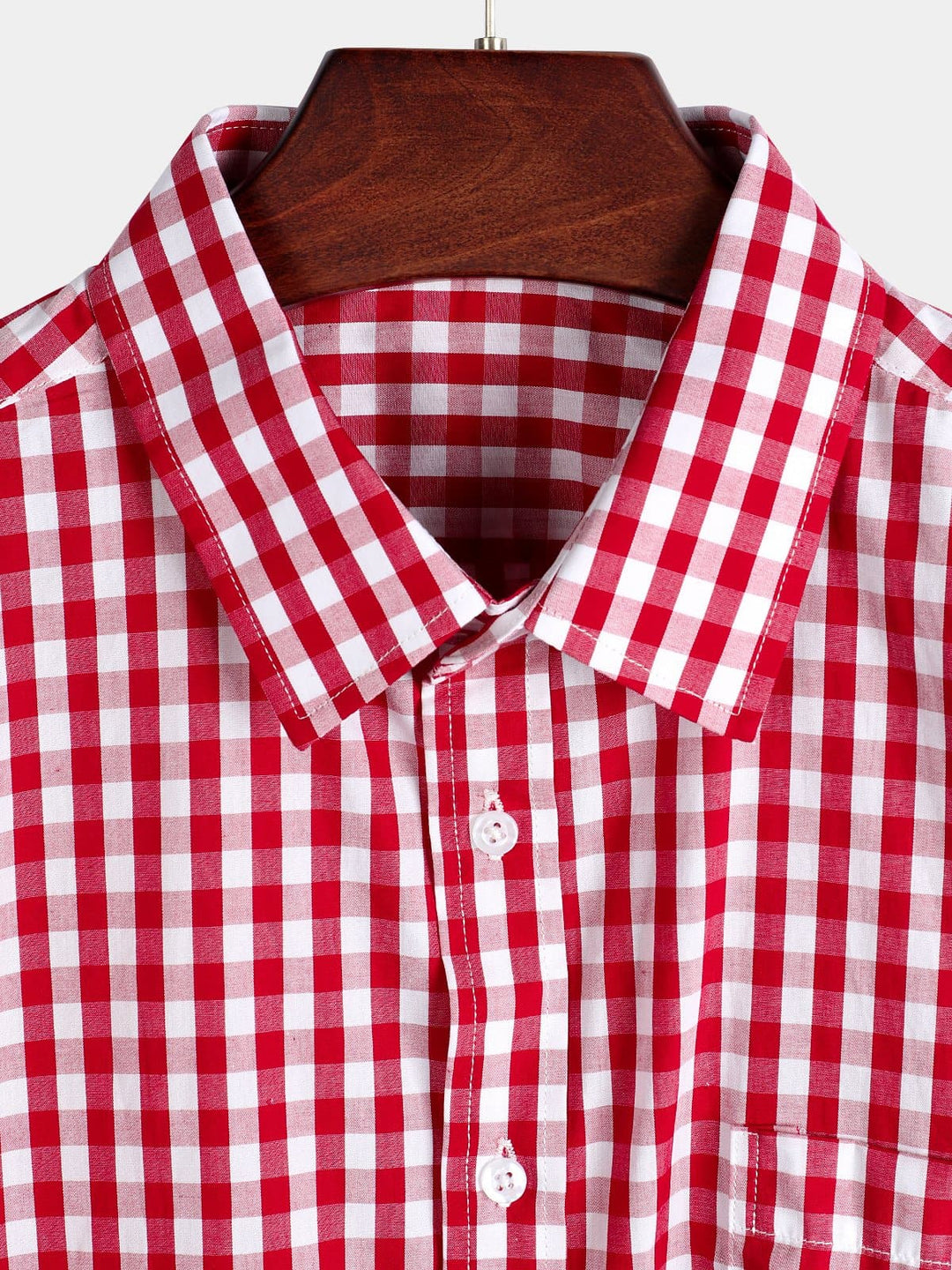 Chemise coupe classique en coton à carreaux